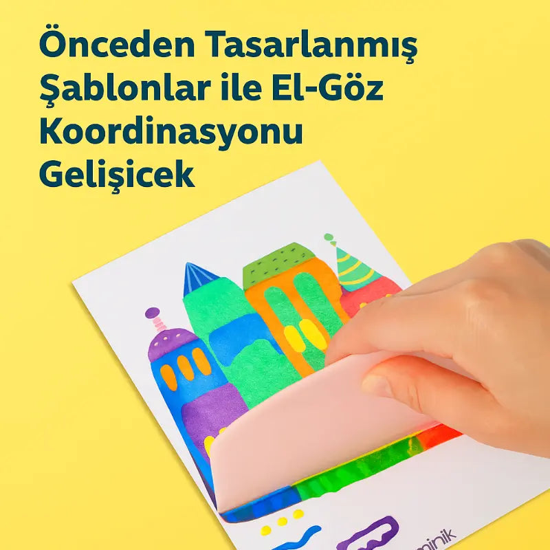 Gökkuşağı Çizim/Kartpostal Montessori Seti