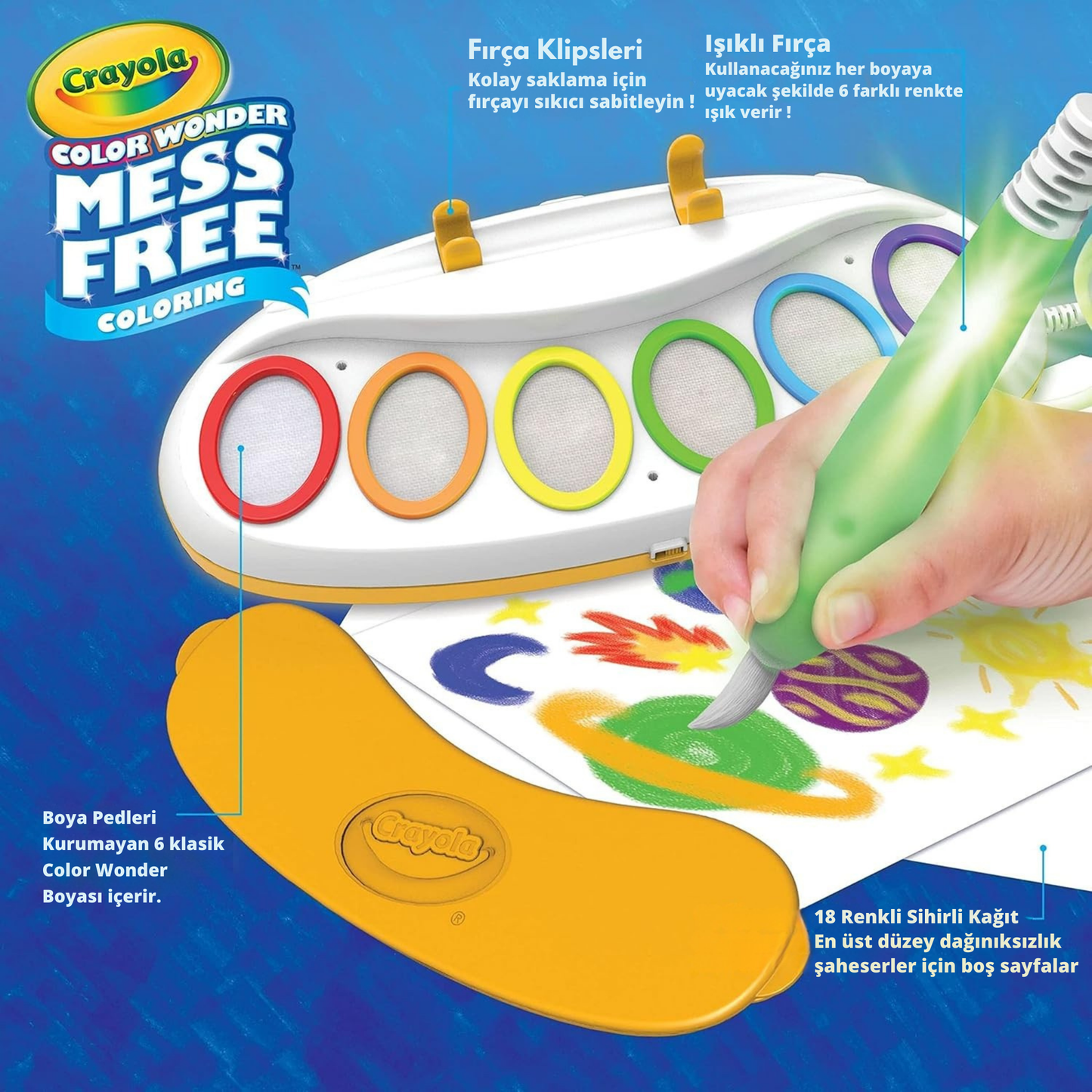 Magic Paint Pro ™ Sihirli Işıklı Boya Seti - Leke Yok, Yaratıcılık Çok !