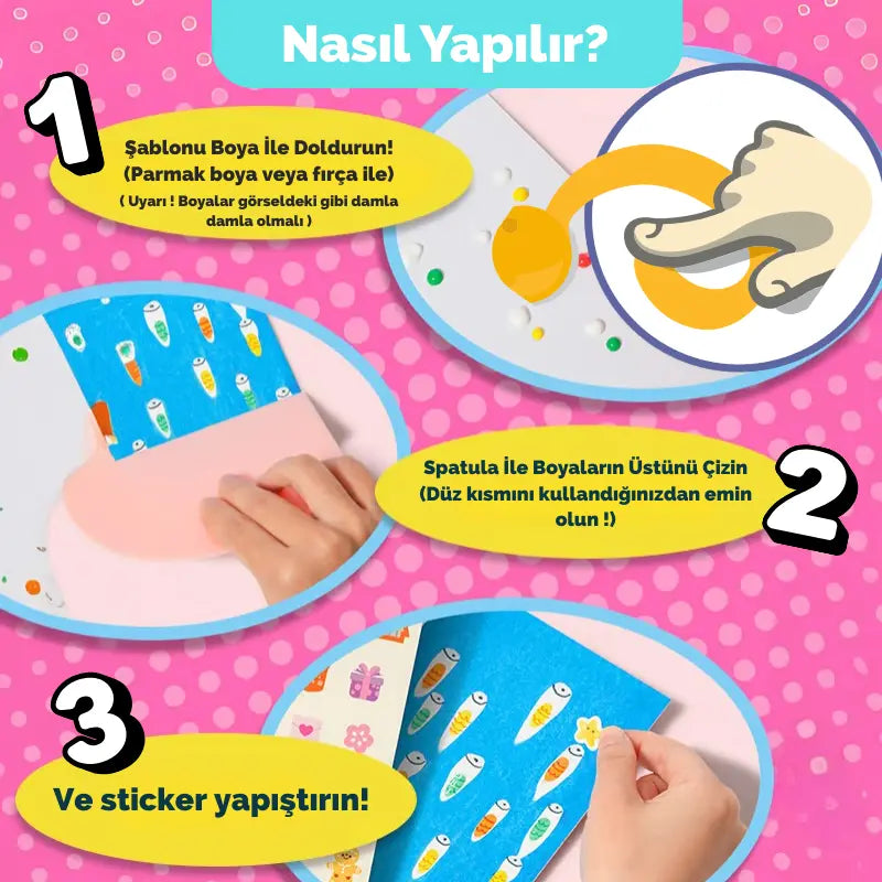 Gökkuşağı Çizim/Kartpostal Montessori Seti