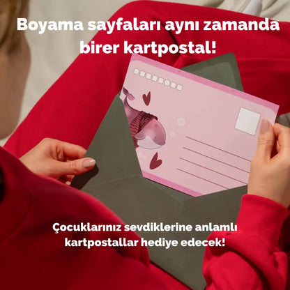 Gökkuşağı Çizim/Kartpostal Montessori Seti